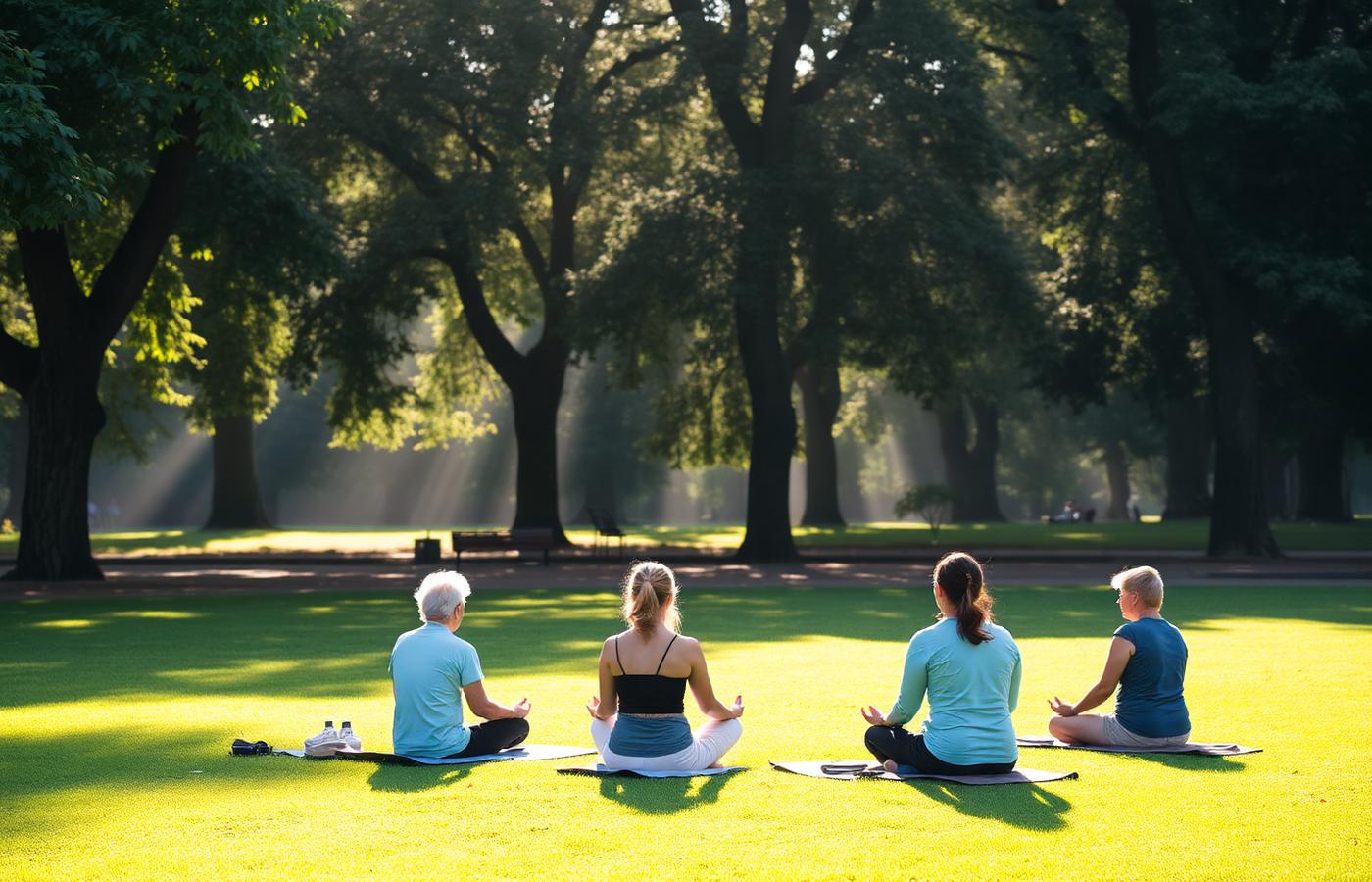 Meditación al aire libre en el Retiro